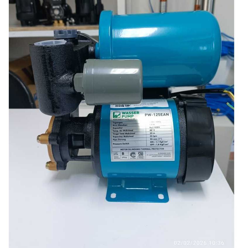 POMPA AIR WASSER PW 125EA POMPA AIR SUMUR DANGKAL OTOMATIS WASSER