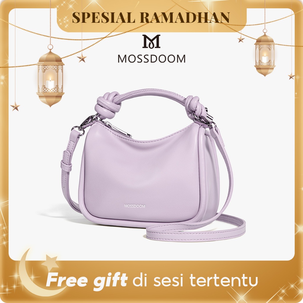 MOSSDOOM Tas Selempang Bruna Bag Berdesain Modis Cantik Tas Wanita Ceruk Warna Solid
