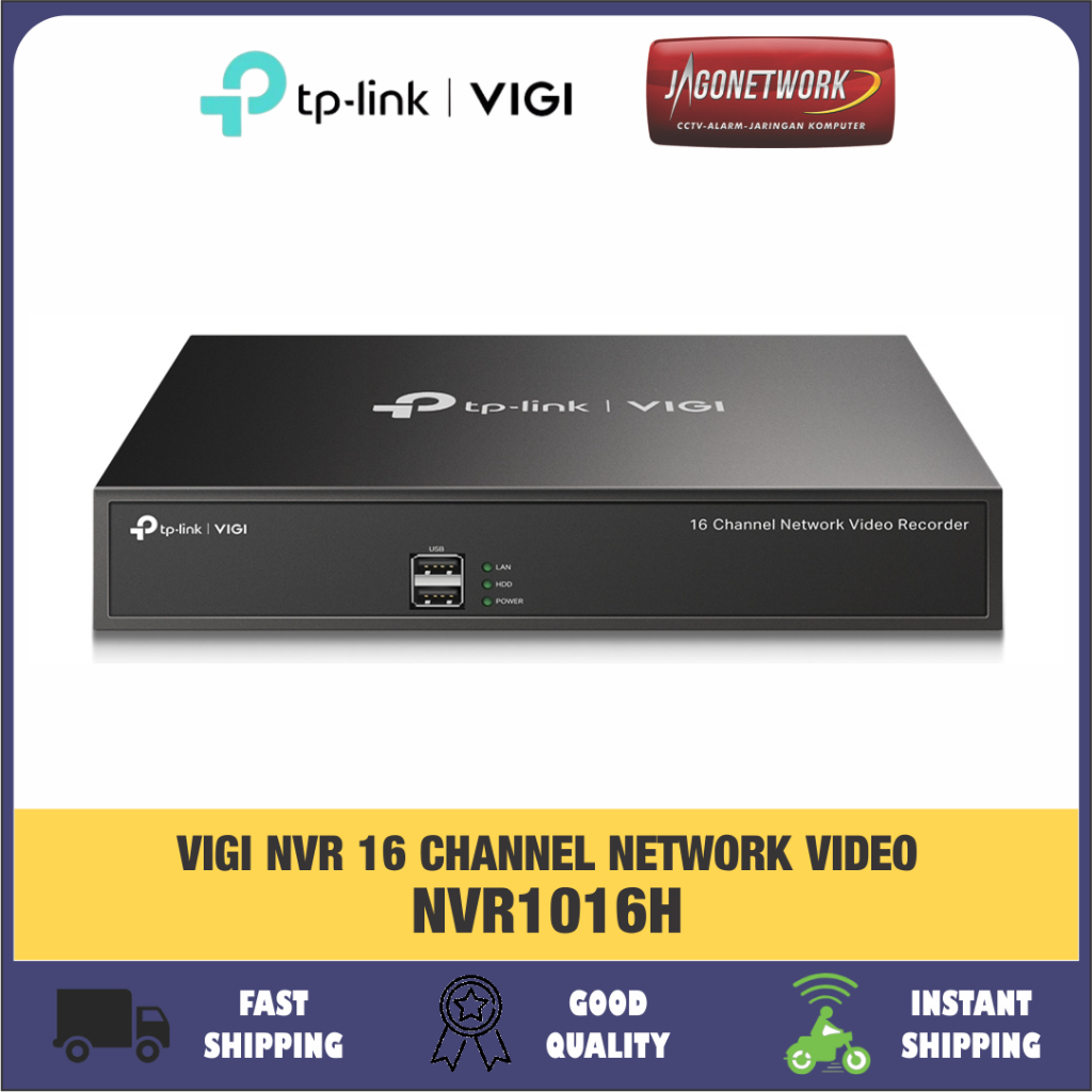 TP-LINK VIGI NVR1016H 16 Channel 1080P H.265 Recorder 1HDD (Up to 10TB)