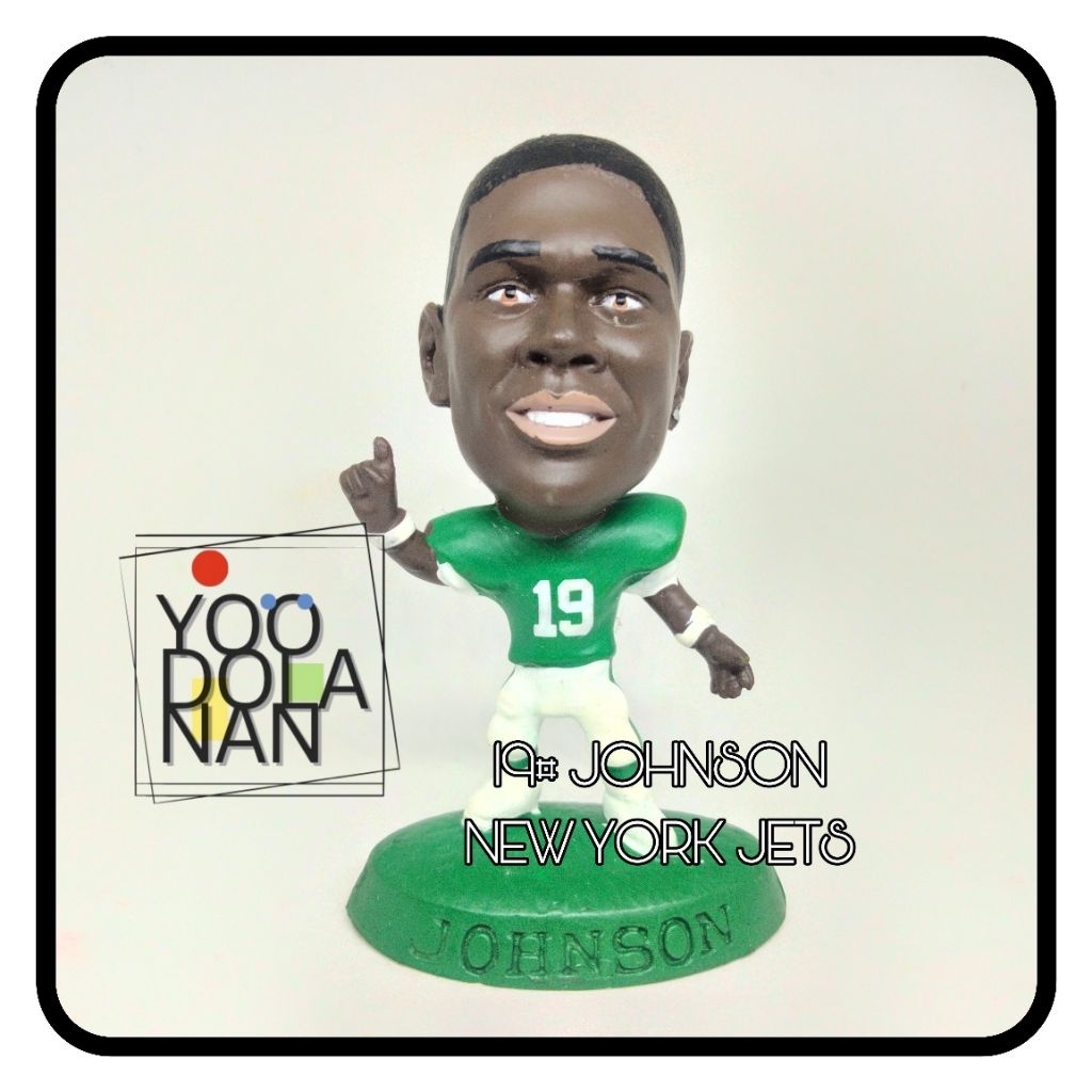 19# JOHNSON - NEW YORK JETS CORINTHIAN HEADLINERS FIGURE FOOTBALL