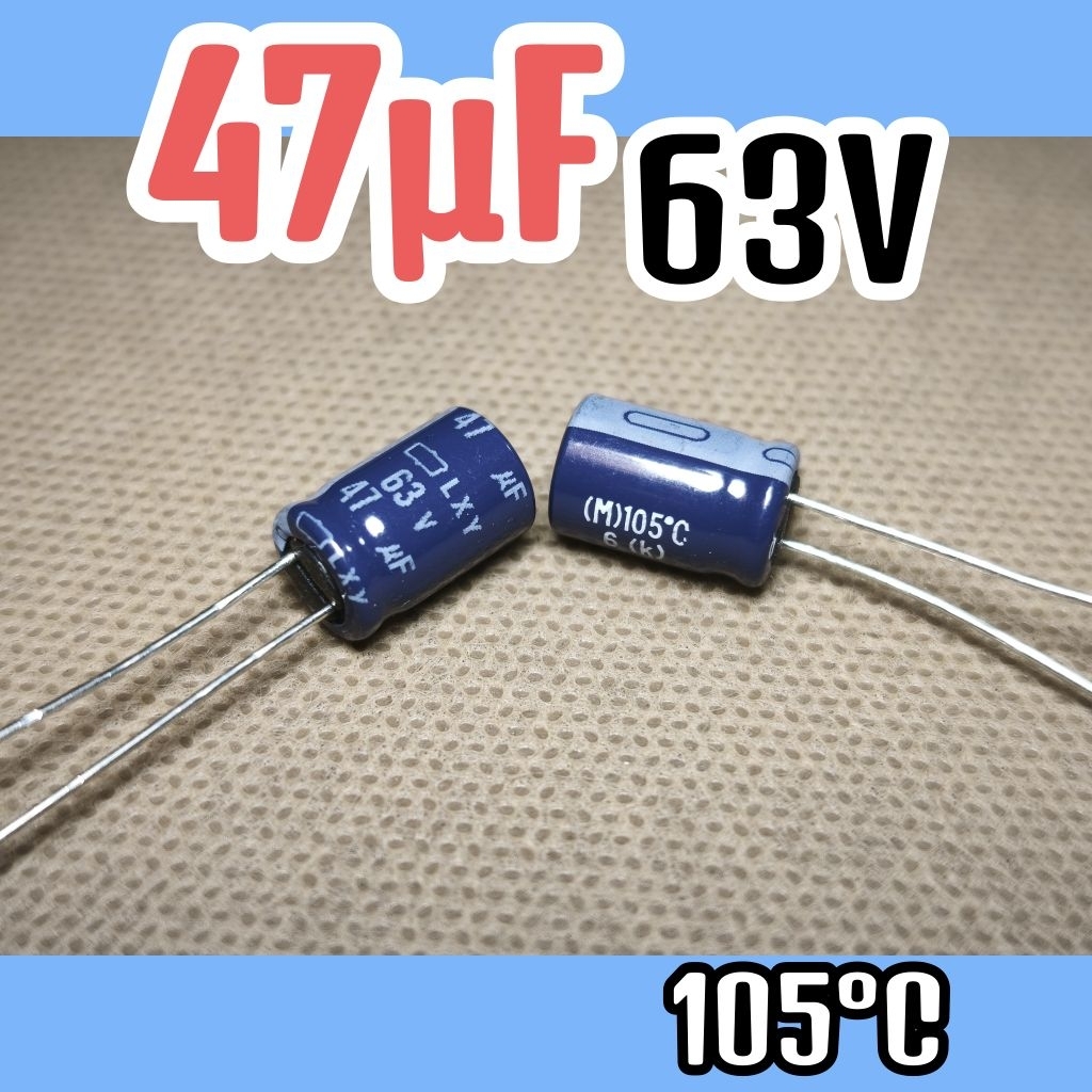 Kapasitor capasitor elko elco 63v 47uf 63v 47 uf 63 v 63volt 47uF ORIGINAL