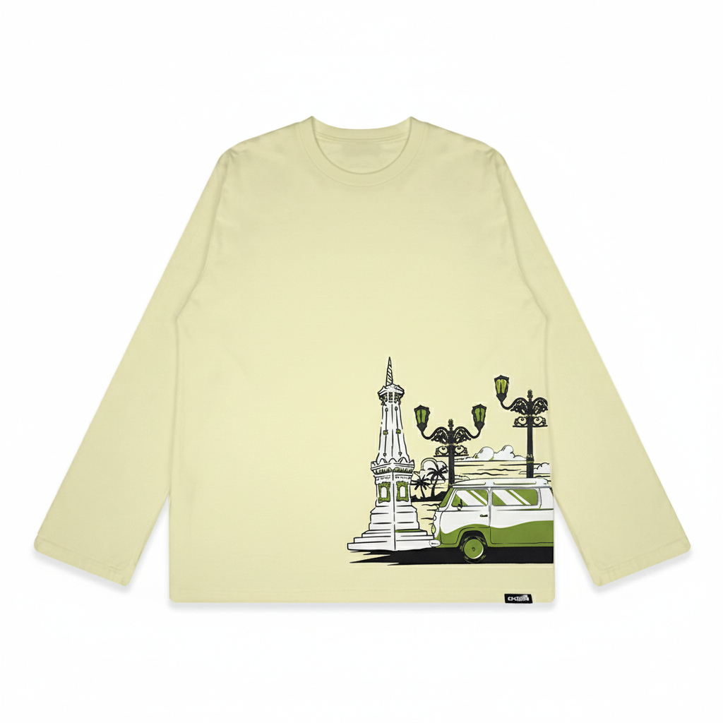 Dagadu T-Shirt Long Sleeve Vacation | Kaos Lengan Panjang Pria Wanita | Cotton Combed