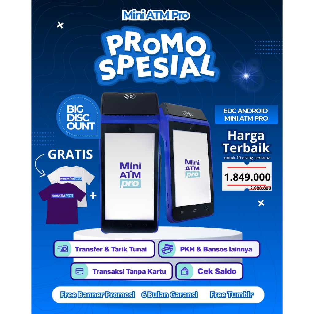 MESIN EDC ANDROID MINI ATM PRO TERMURAH