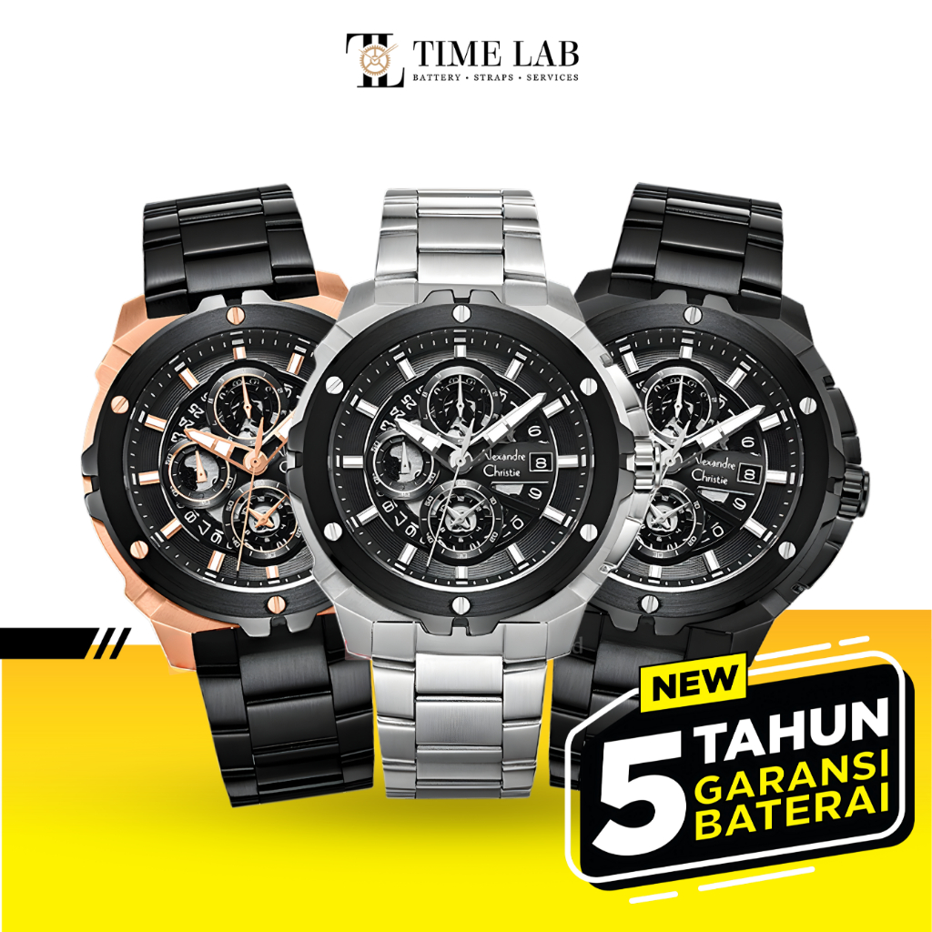 JAM TANGAN PRIA ALEXANDRE CHRISTIE AC6692 / AC 6692 MCF STAINLESS STEEL ORIGINAL TIMELAB
