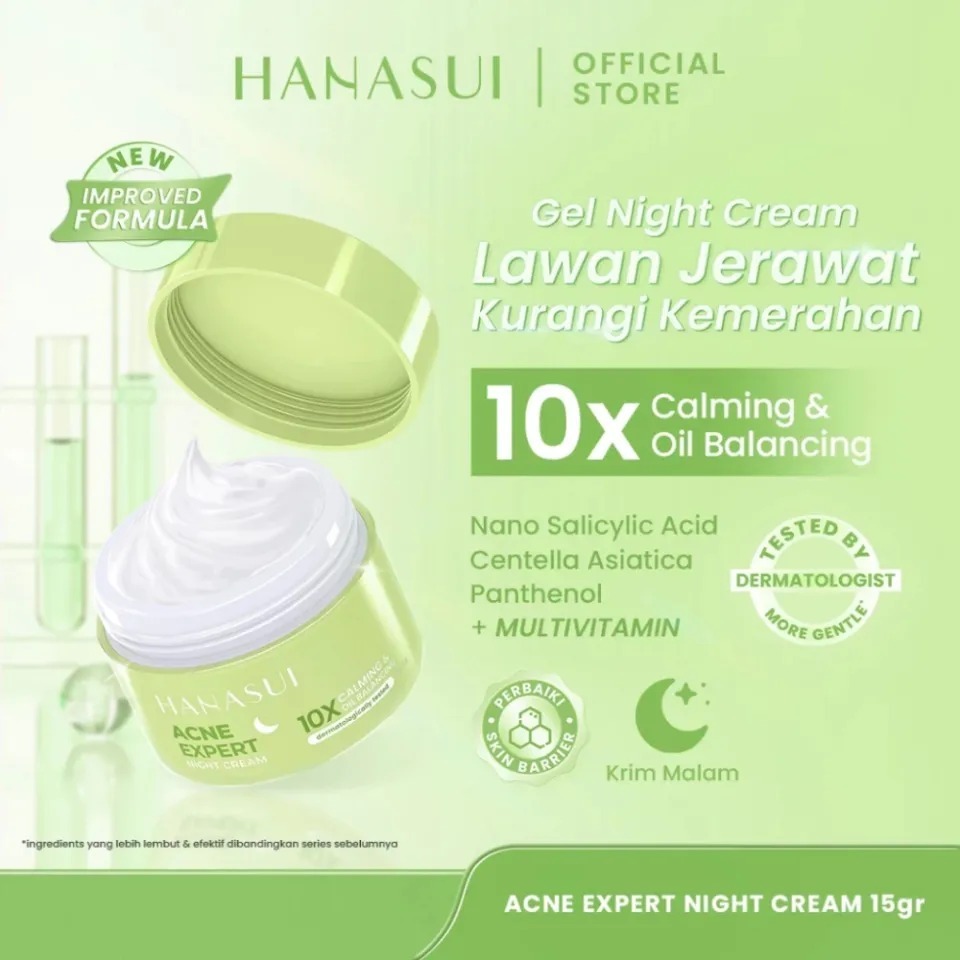 Hanasui Acne Treatment Night Cream / Krim malam hanasui