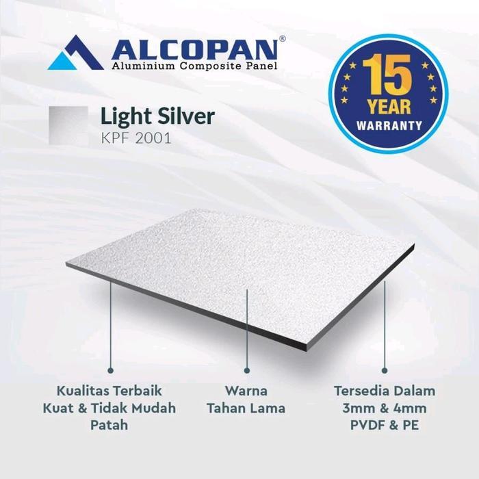 ACP Alcopan 3mm PVDF - Light Silver