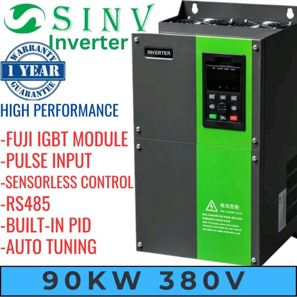 Inverter 90KW 90 KW 380V 3Phase Inverter Motor 125HP 125 HP 3 Phase 380V Invt VFD Dinamo Inverter 90