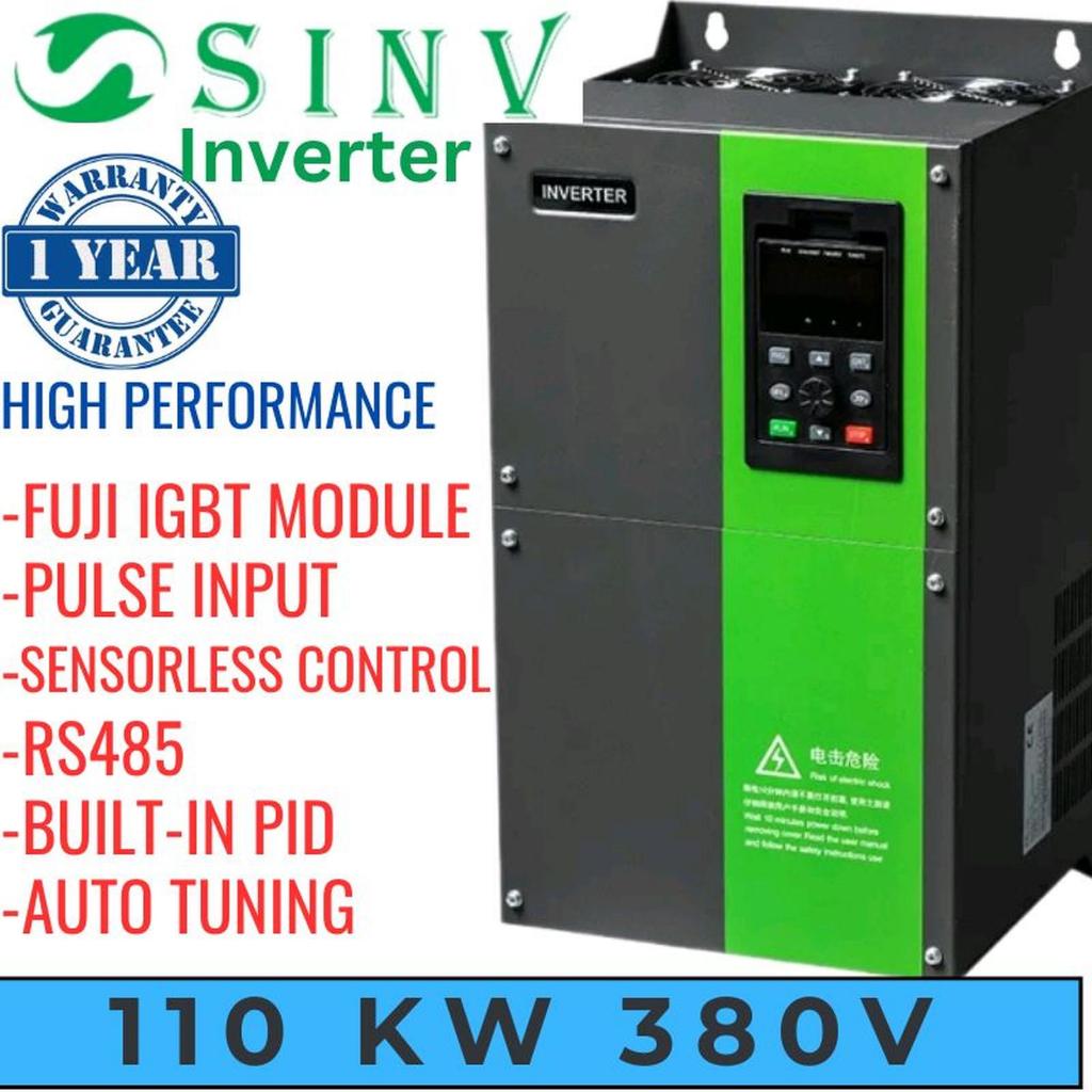Inverter SINV 110KW 110 KW 380V 3Phase Inverter Motor 150HP 150 HP 3 Phase 380V Invt VFD Dinamo Inve