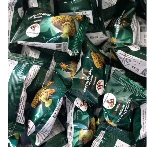 coklat belgium dubai gratis coklat turki, coklat wafer belgium PISTACHIO, (min.5pc gratis coklat tur