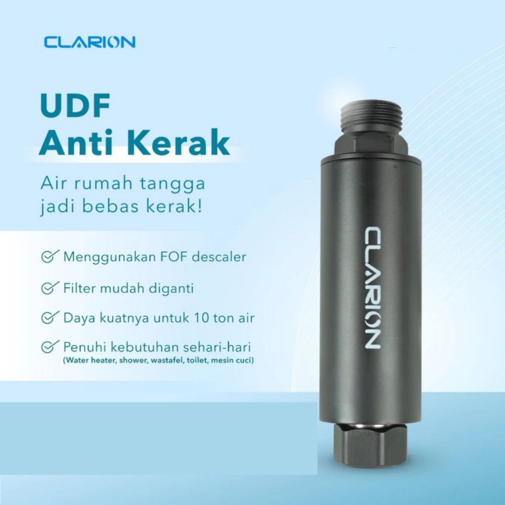 Anti Kerak CLARION, FOF Descaler, Khusus Shower, Mesin Cuci, Water Heater, Wastafel