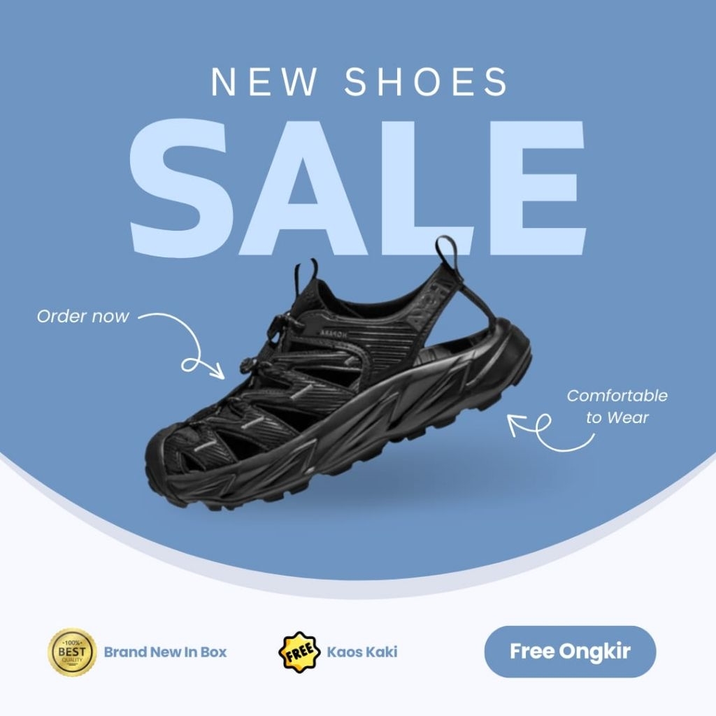 Sepatu Hiking Hopara Black Trekking Shoes