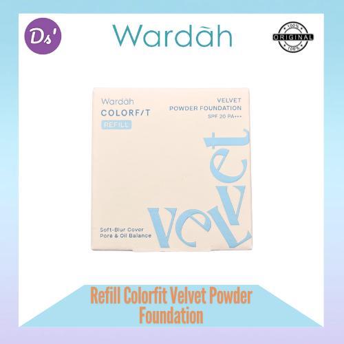 Wardah Bedak Refill Colorfit Velvet Powder Foundation 11 gr - Refill bedak wardah