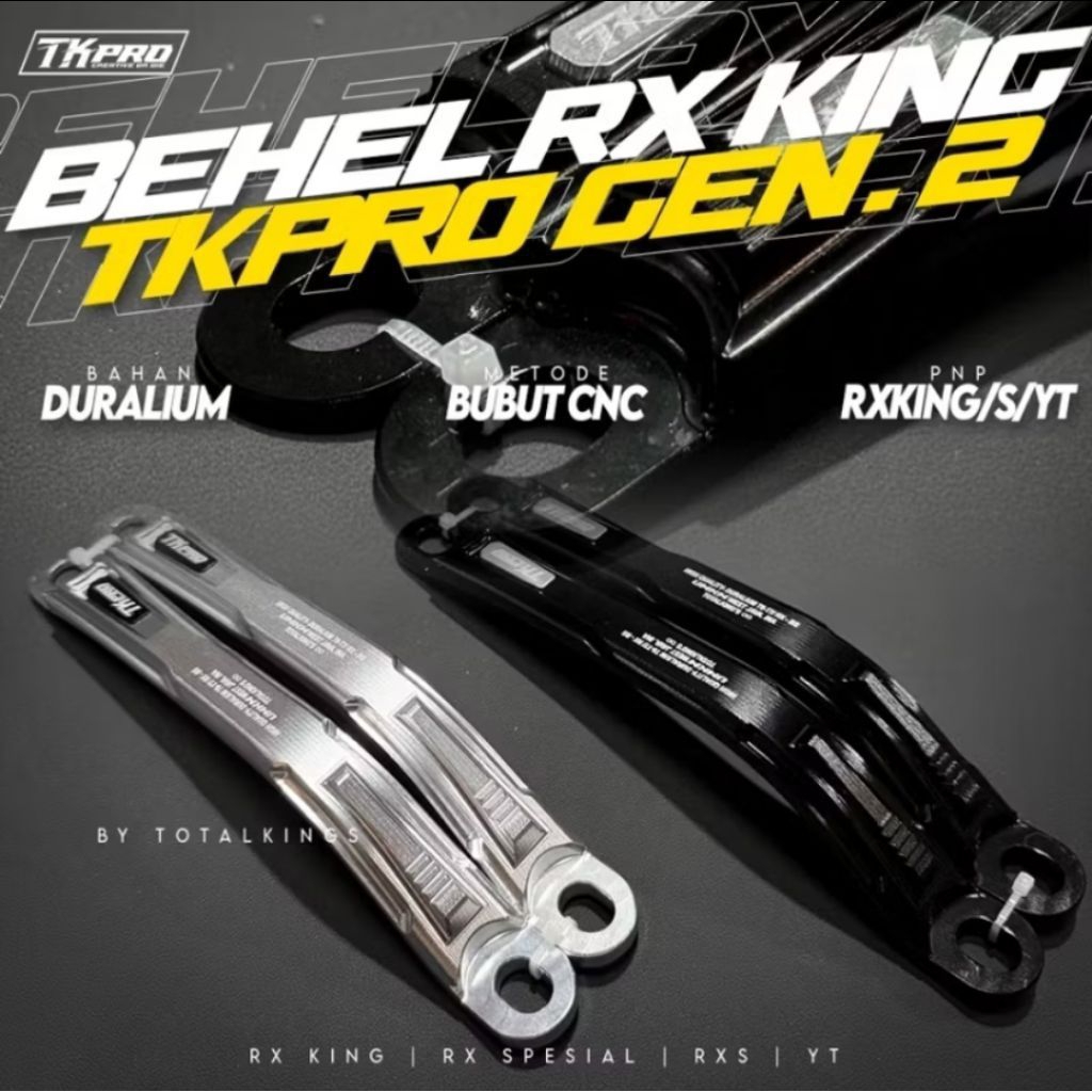 behel samping RX king cnc By TKpro .Hitam