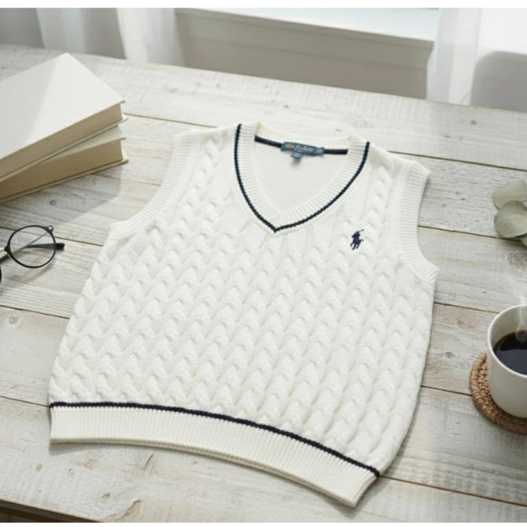 Rompi Unisex Korean Style YL Bahan Rajut Knit Premium Vest Vintage Kekinian Jumbo Model Terbaru Pria