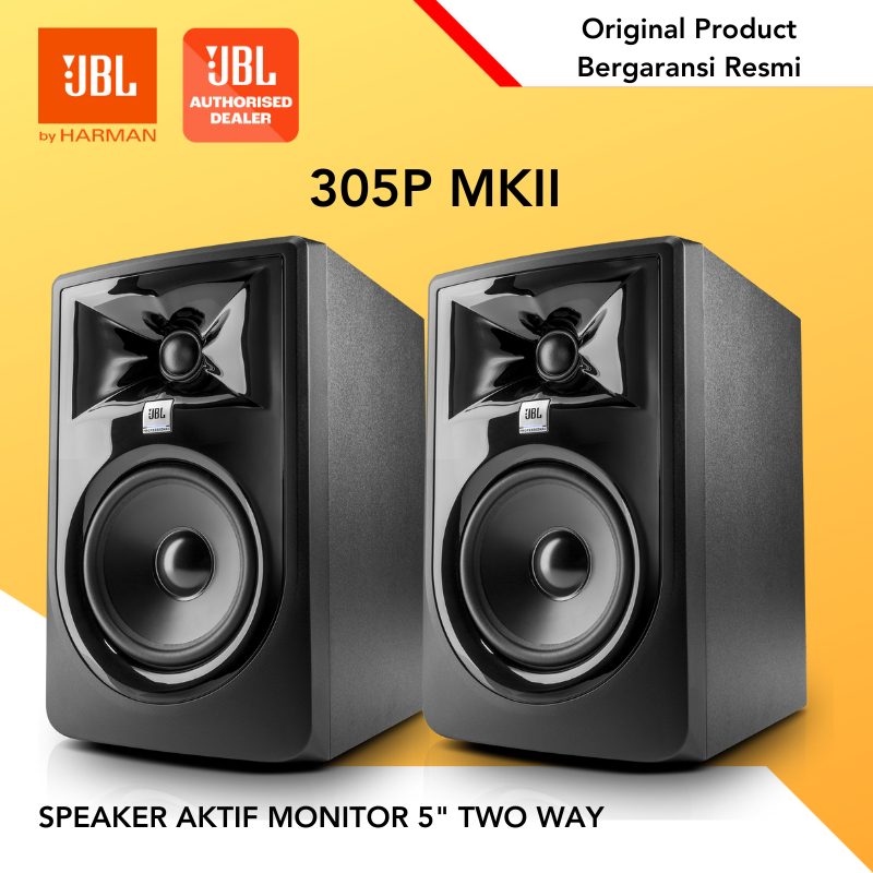 Speaker Monitor JBL 305P MkII / 305 P MK2 Speaker Monitor Studio Speaker Aktif Two-Way 5" (12.7 cm)