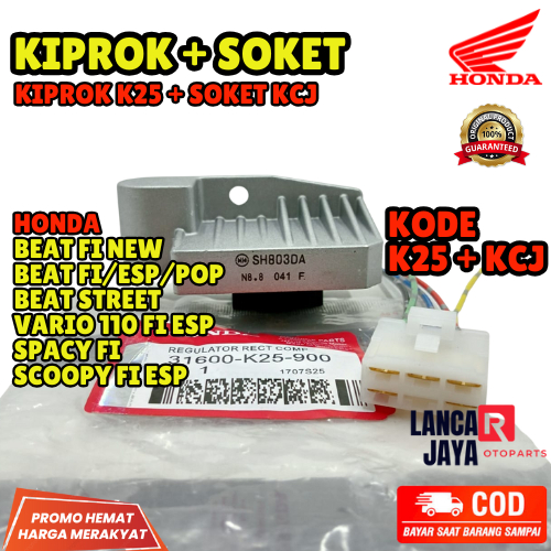 KIPROK HONDA K25 + SOKET HONDA KCJ | HONDA BEAT FI NEW, BEAT FI, BEAT ESP, BEAT POP, BEAT STREET, VA