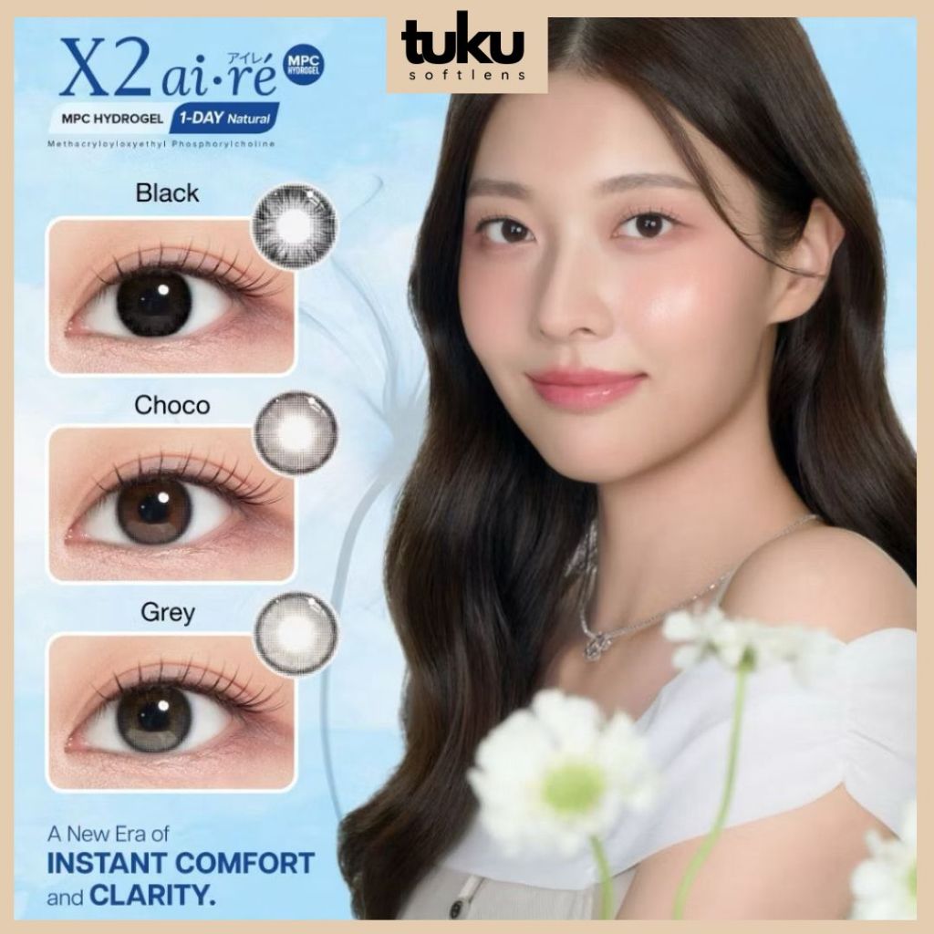 SOFTLENS X2 AIRE COLOR MPC 14,2 MM G.DIA 12,8MM & 13MM NORMAL & MINUS (-0,50 S/D -10,00) BY X2 / SOF