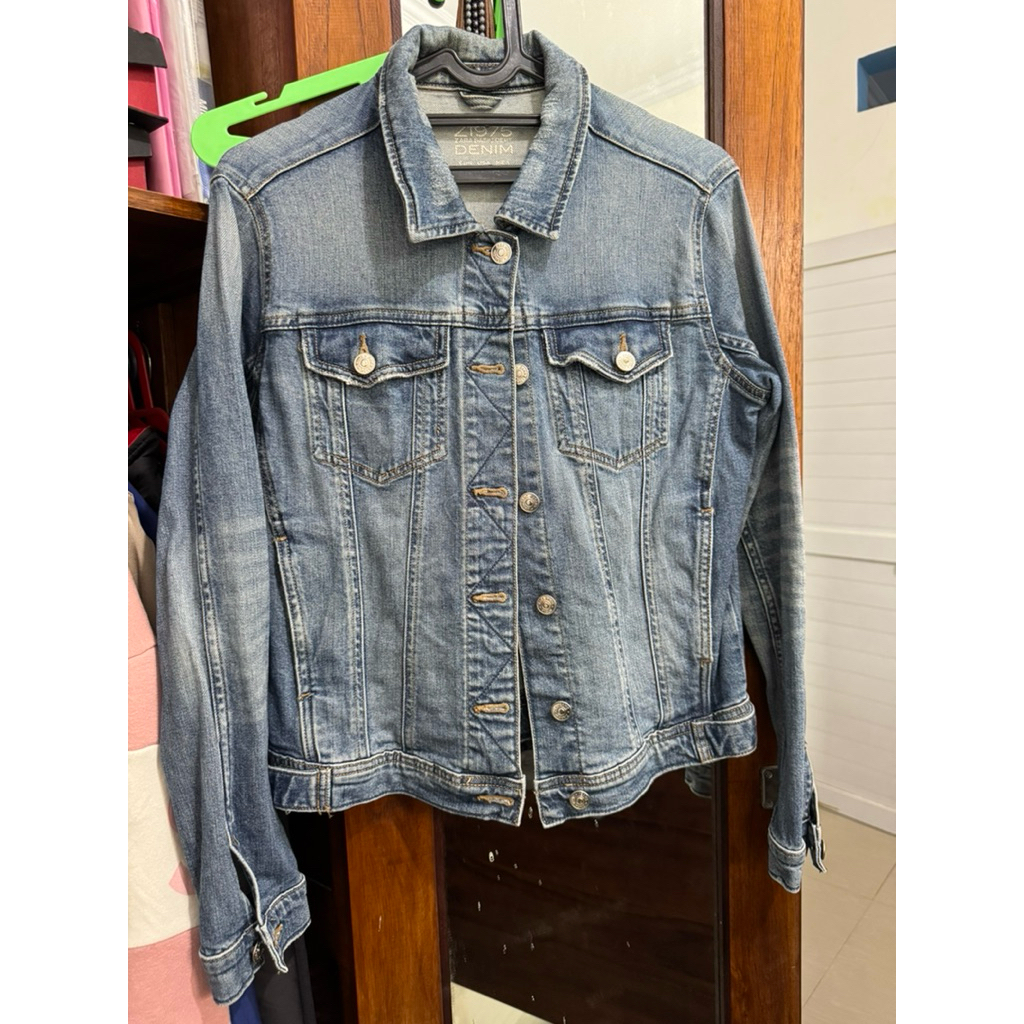 JACKET Denim ZARA Wanita Size M Preloved / Second Well Used - J4KET JACKET