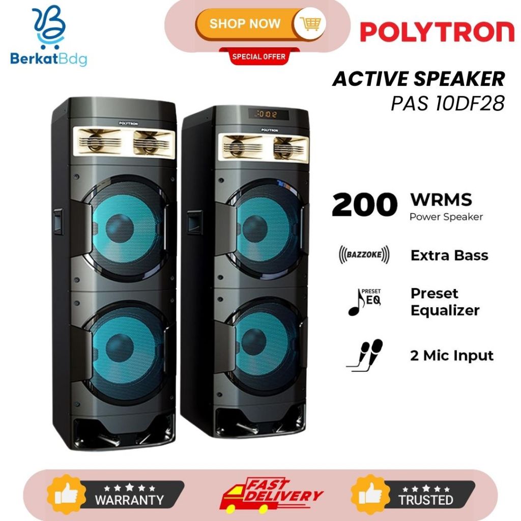 Polytron Speaker Active PAS 10DF28 / PAS10DF28 / PAS-10DF28 NEW ORIGINAL 10D28 / PAS10D28