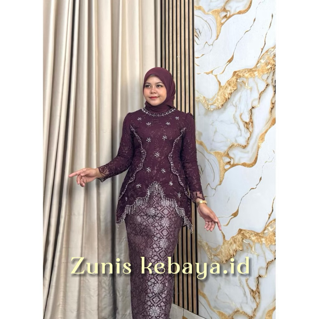 Set Kebaya Wanita Terbaru / Baju Mewah Untuk Pesta / Kebaya Wisuda Modern / Kebaya Premium Mewah