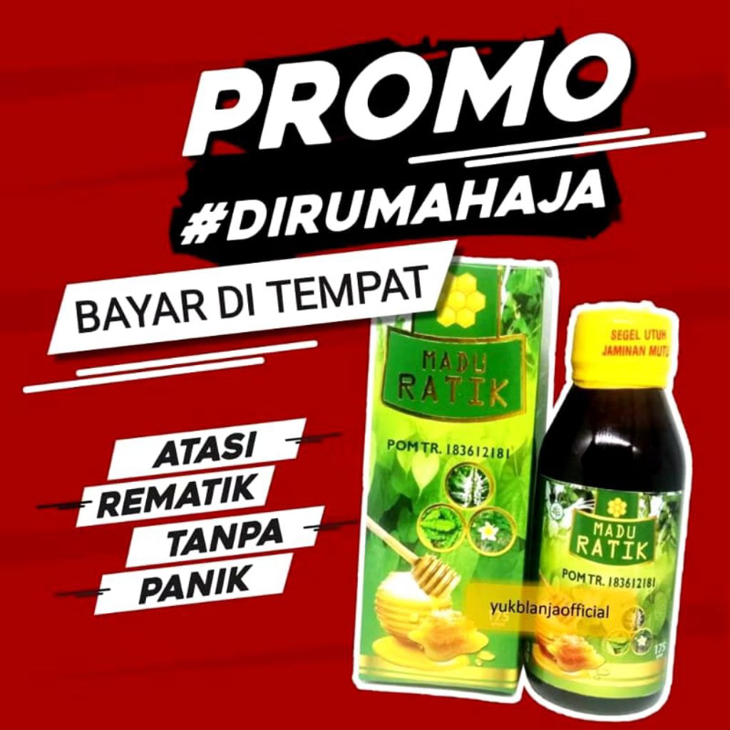 PROMO.. Madu Ratik Herbal Original Untuk Rematik, Asam Urat