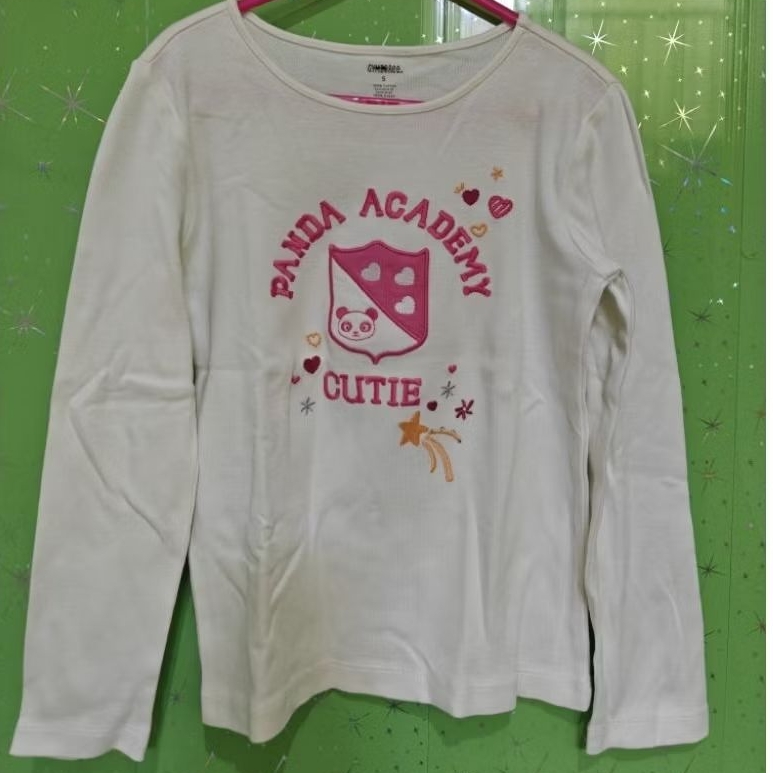 Kaos Lengan Panjang Putih Anak Perempuan