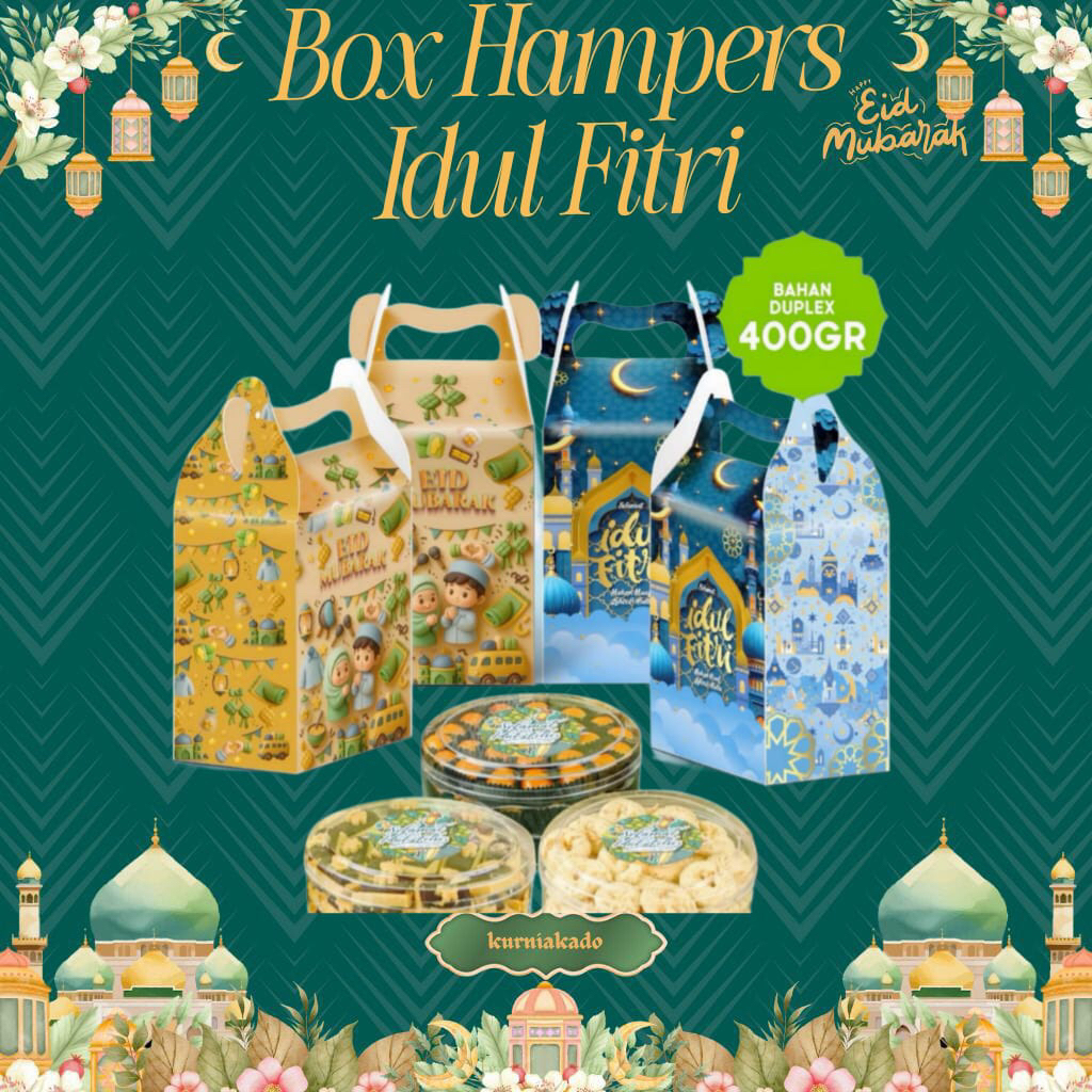 Box hampers idul fitri besar box hampers lebaran gable box duplex kemasan hari raya idul fitri Kurni