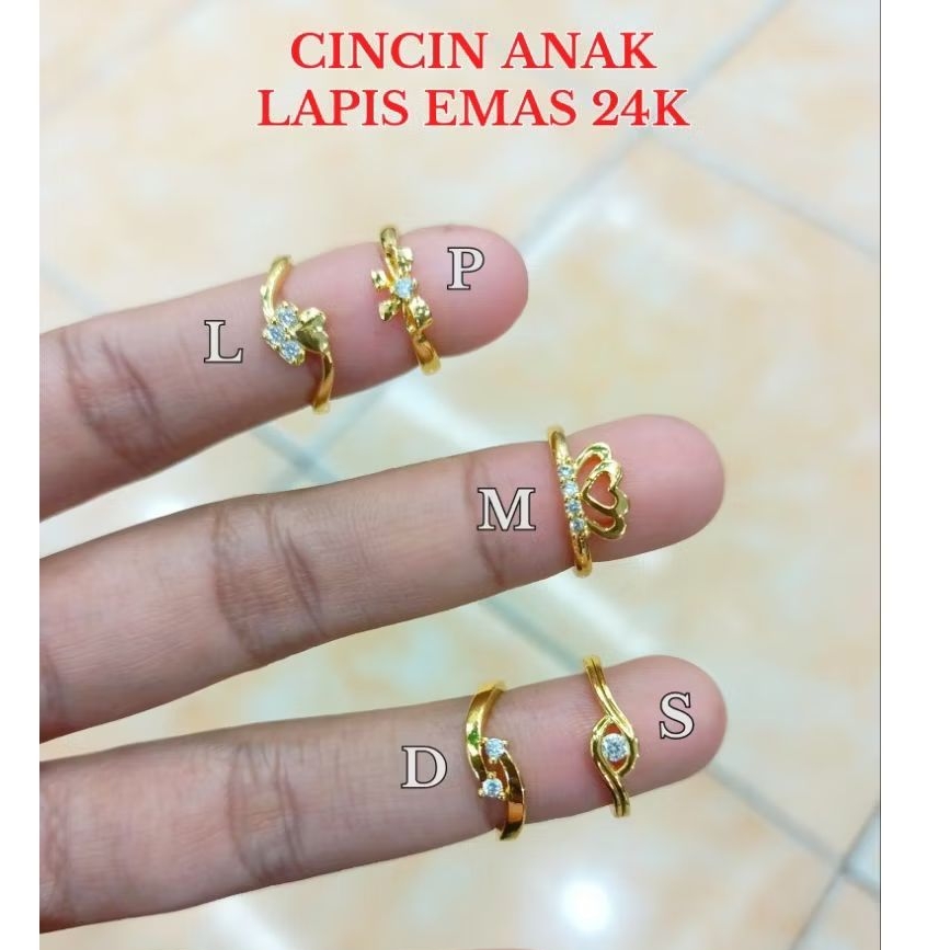 CINCIN ANAK YAXIYA/CINCIN ANAK LAPIS EMAS/CINCIN ANAK/CINCIN BAYI/CINCIN ANAK LAPIS EMAS/PERHIASAN A