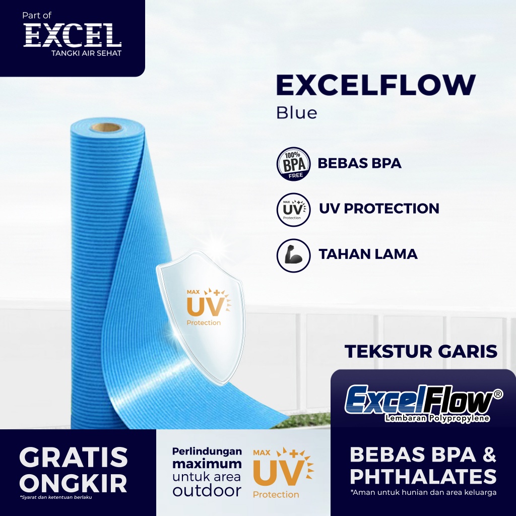 Fiber Pagar Rumah Grahaexcel type EXCELFLOW - Penutup Pagar Fiber Roll PP | Dengan UV PROTECTION - B