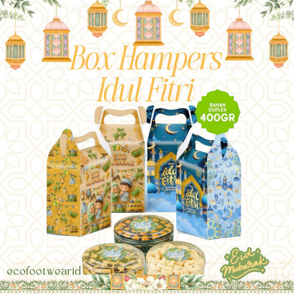 Box hampers idul fitri besar box hampers lebaran gable box duplex kemasan hari raya idul fitri Ecofo