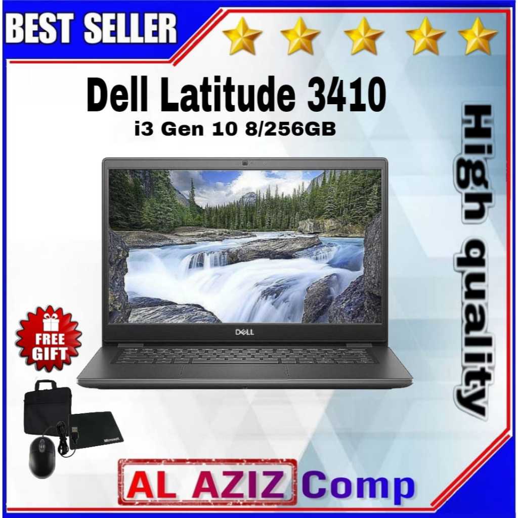 Laptop Dell Latitude 3410 Core i3 Gen 10 RAM 8GB SSD 256GB Second Like New Murah Bergaransi