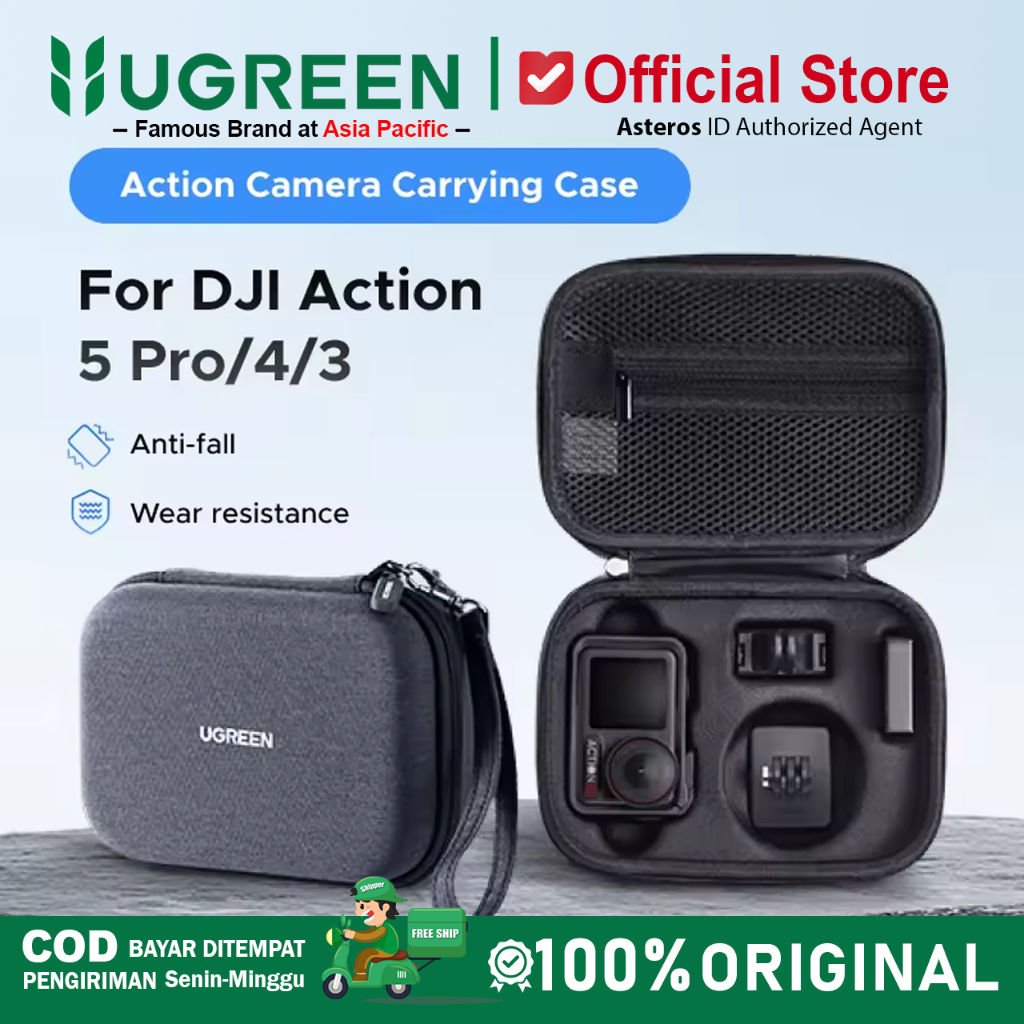UGREEN Premium Tas Storage Hard Case DJI OSMO ACTION 3 4 5 Pro Combo Bag