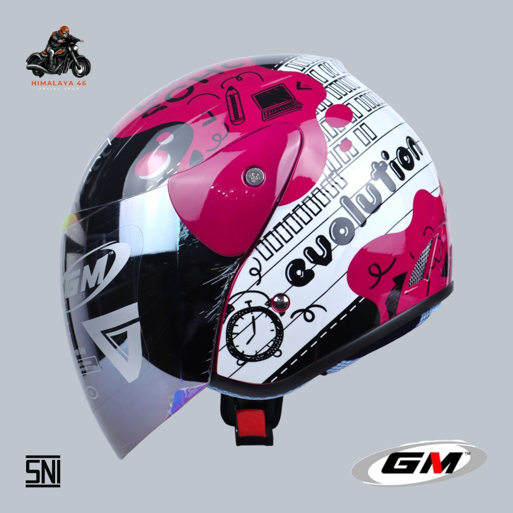GM Evolution Motif Note - Purple/Black - Helm Half Face