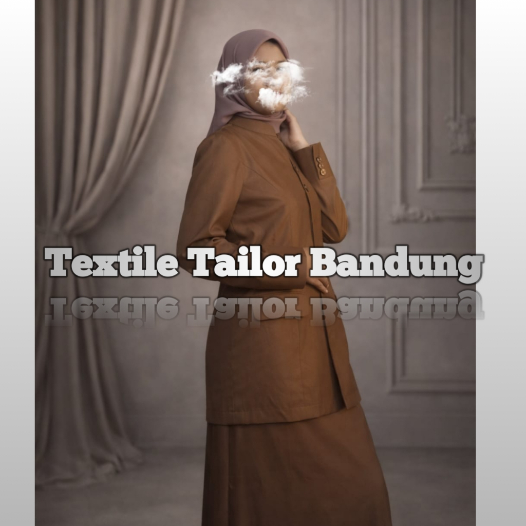 Seragam Pdh pemda khaki wanita bahan semi wool premium tangan panjang stelan kerja