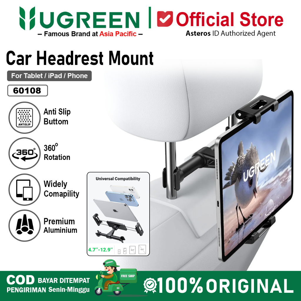 UGREEN Backseat Headrest Dudukan HP Tablet di Bagian Kursi Mobil 60108