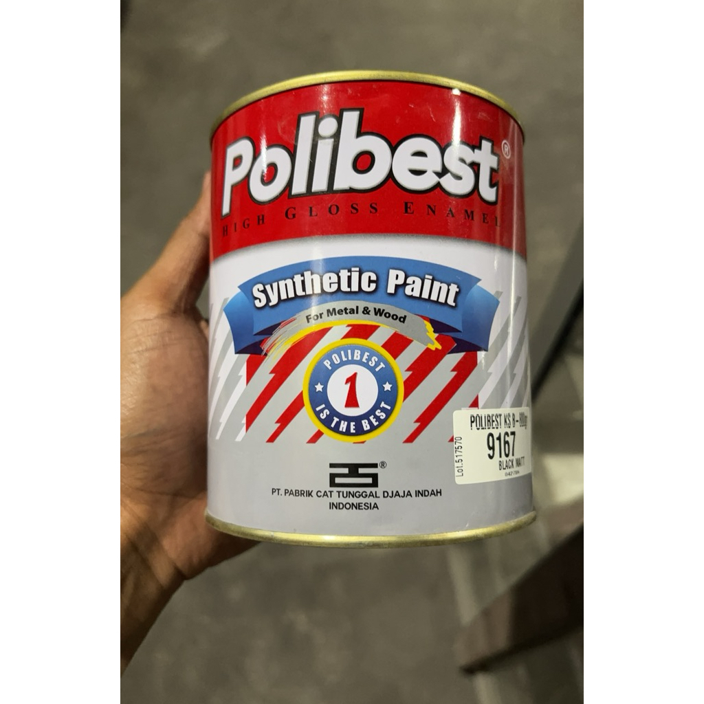 Cat Kayu dan Besi Hitam DOFF POLIBEST 1 KG