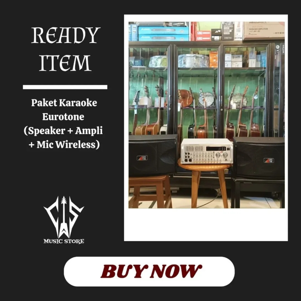 Paket Karaoke Eurotone (Ampli + Mic Wireless + Speaker Karaoke)