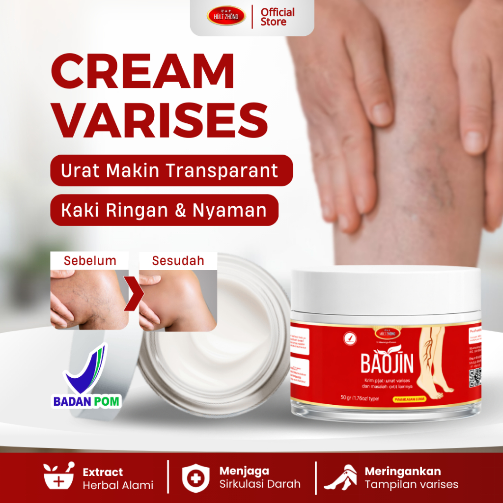 [SPECIAL OFFER] HULI ZHONG - BAOJIN Krim Varises Cream Herbal Varises TCM Asli China Salep Urat Meno