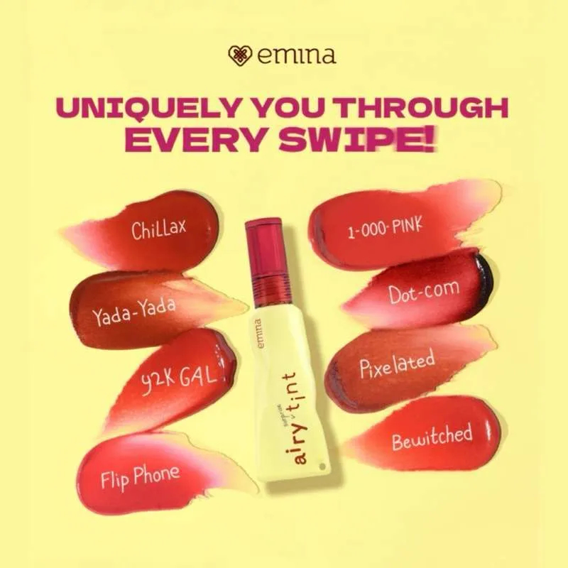 Emina Airy Surprise Tint 3gr - Lip Tint Ringan Tahan Lama Waterproof