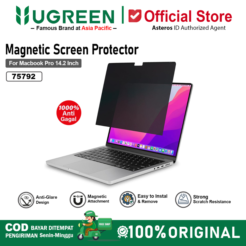 UGREEN Screen Protector Privacy Magnetic For Macbook Pro 14.2 Inch 1Pack 75792