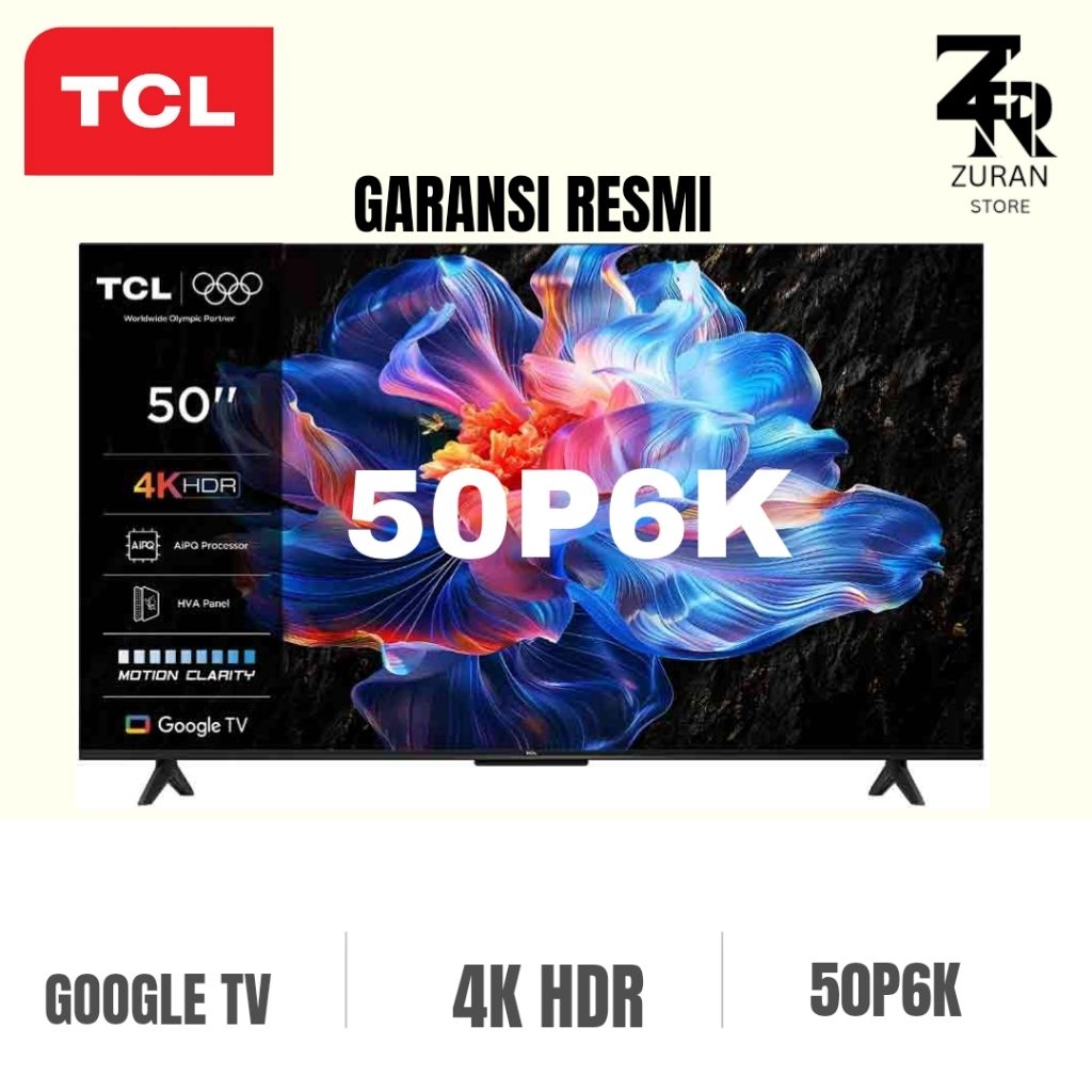 TCL 50P6K 4K GOOGLE TV 50 inch 2025 Series