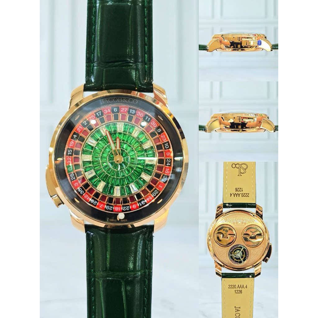 jam pria Jacob & Co Roulette Diamond Baguet Cuts