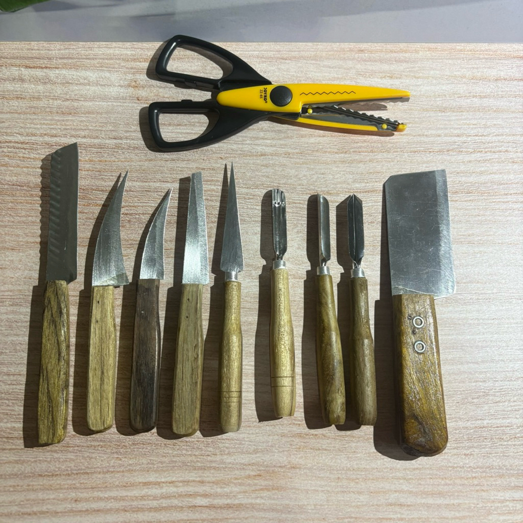 PISAU GARNISH SET LENGKAP ISI 9 GUNTING