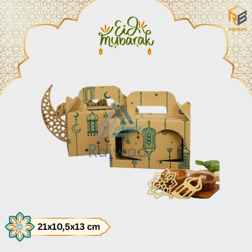 Kardus Jinjing Lebaran Toples Jar 800ml isi 2 Box Hampers Idul Fitri