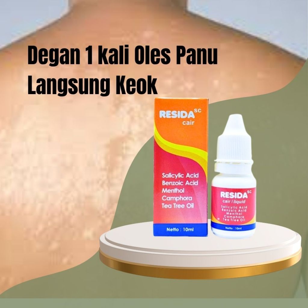 Obat Panu Cair Paling Ampuh 100% Obat Panu Resida Original BPOM Penghilang Gatal Jamur Kadas Kurap