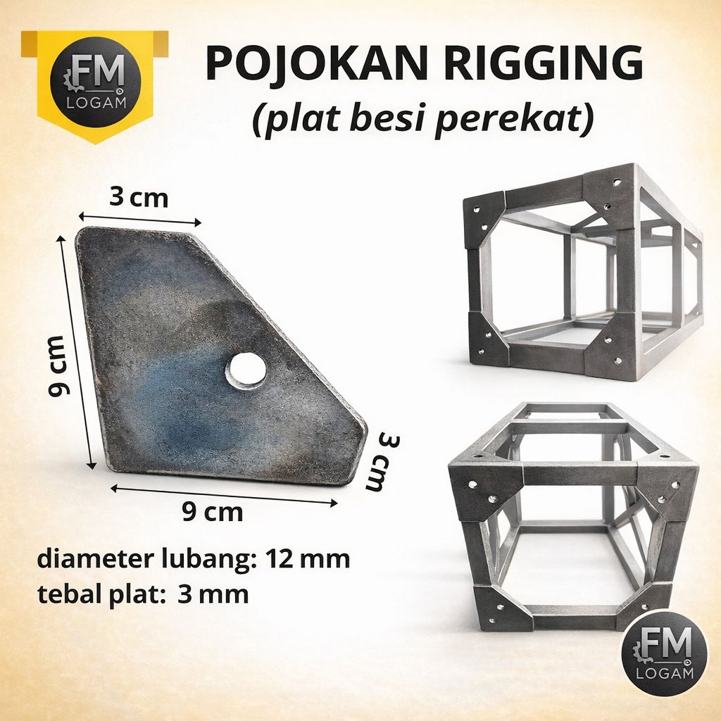 Rigging Pojokan Plat Besi 3mm | Pengaman Panggung