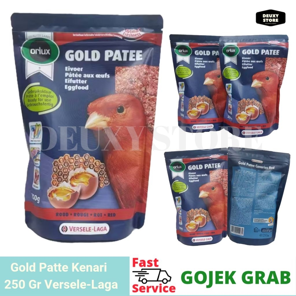 Gold Patee 250 Gram Egg Food Extra Fooding Pakan Burung Kenari Lovebird Finch Parkit Versele Laga