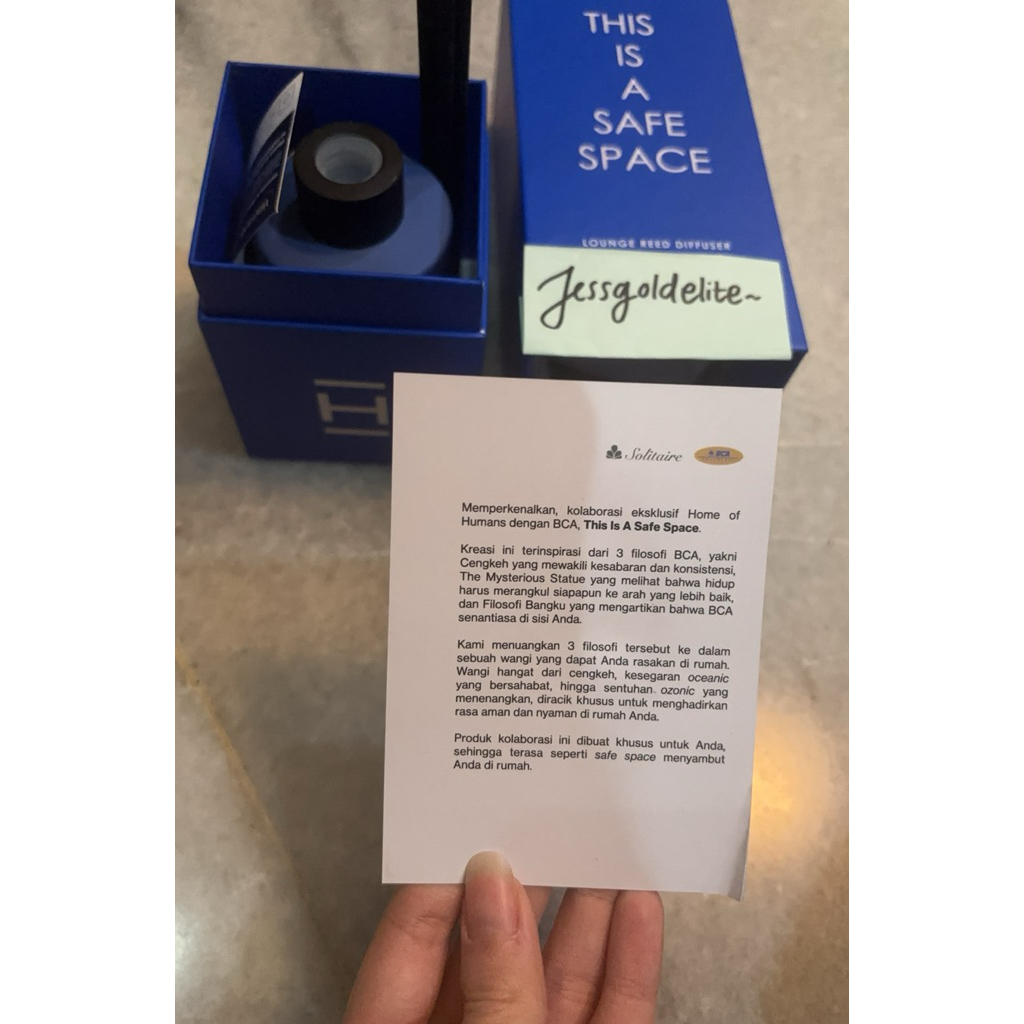 BCA Solitaire premium reed diffuser hadiah gift merchandise bca prioritas