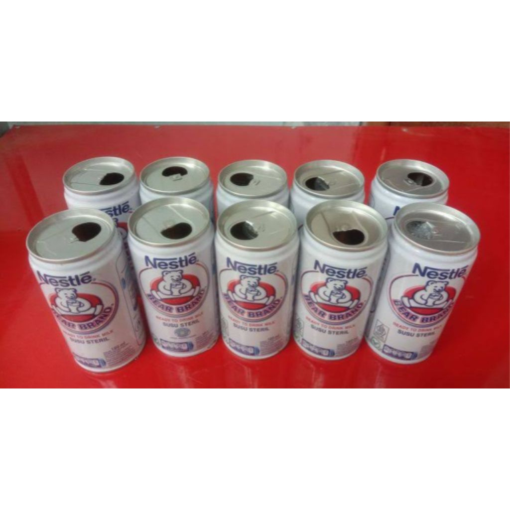 kaleng bekas susu beruang isi 6 pcs untuk kerajinan susun sendiri