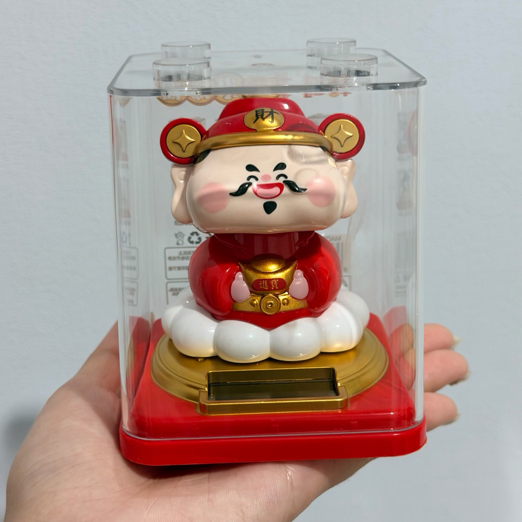 Ch-01 Lucky Cat ( Chaisen / Dewa Uang ) | Solar Gerak Sendiri tanpa batre , panjangan dekorasi dll